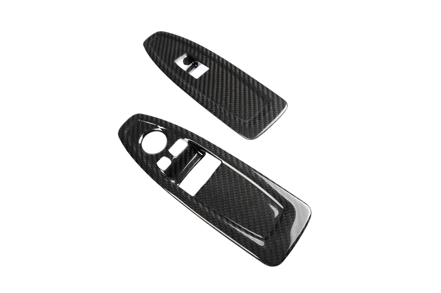 OEM Style Dry Carbon Fibre Inner Door Button Trim Covers for BMW M3 F80 / M4 F82/F83