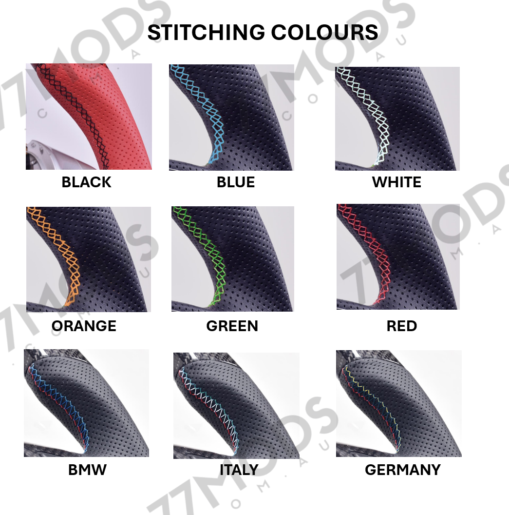 77MODS AUDI RS Style Customizable Carbon Fibre/ Alcantara / LED Steering Wheel