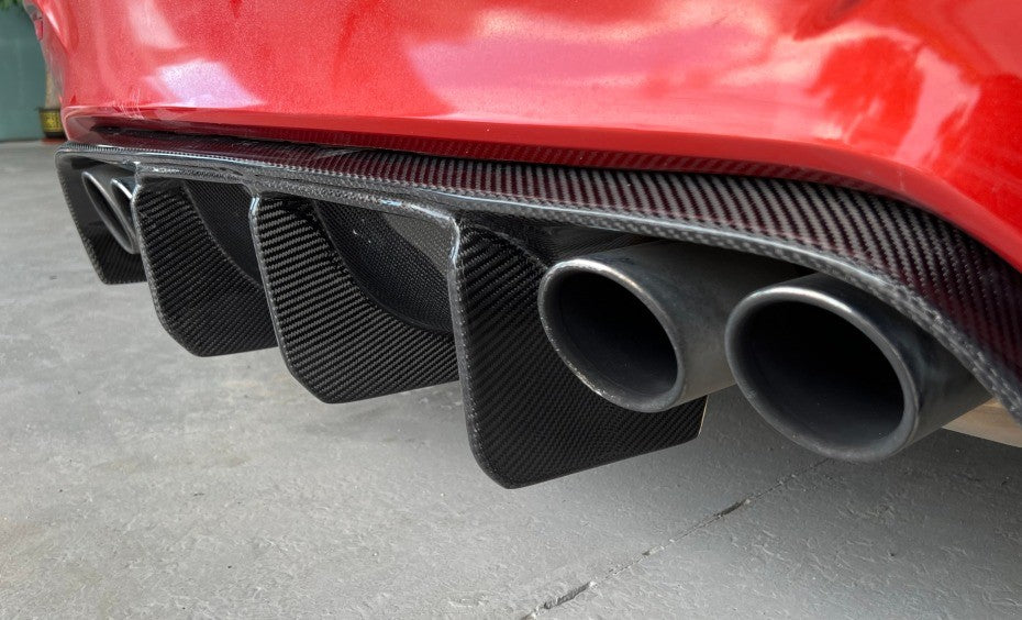 M Performance Style Pre Pegged Dry Carbon Fibre Rear Diffuser for BMW M3 F80 / M4 F82/F83