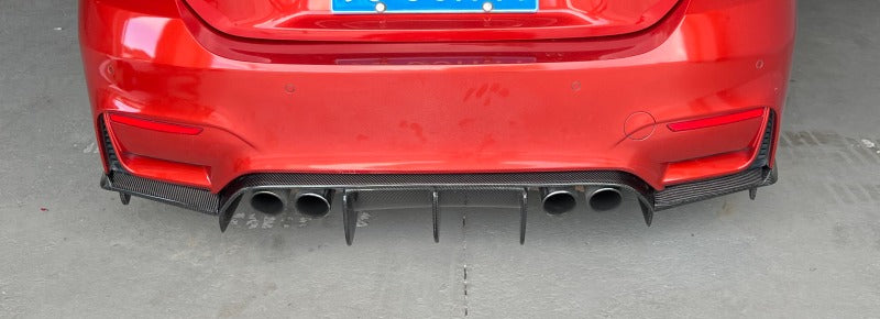 M Performance Style Pre Pegged Dry Carbon Fibre Rear Diffuser for BMW M3 F80 / M4 F82/F83