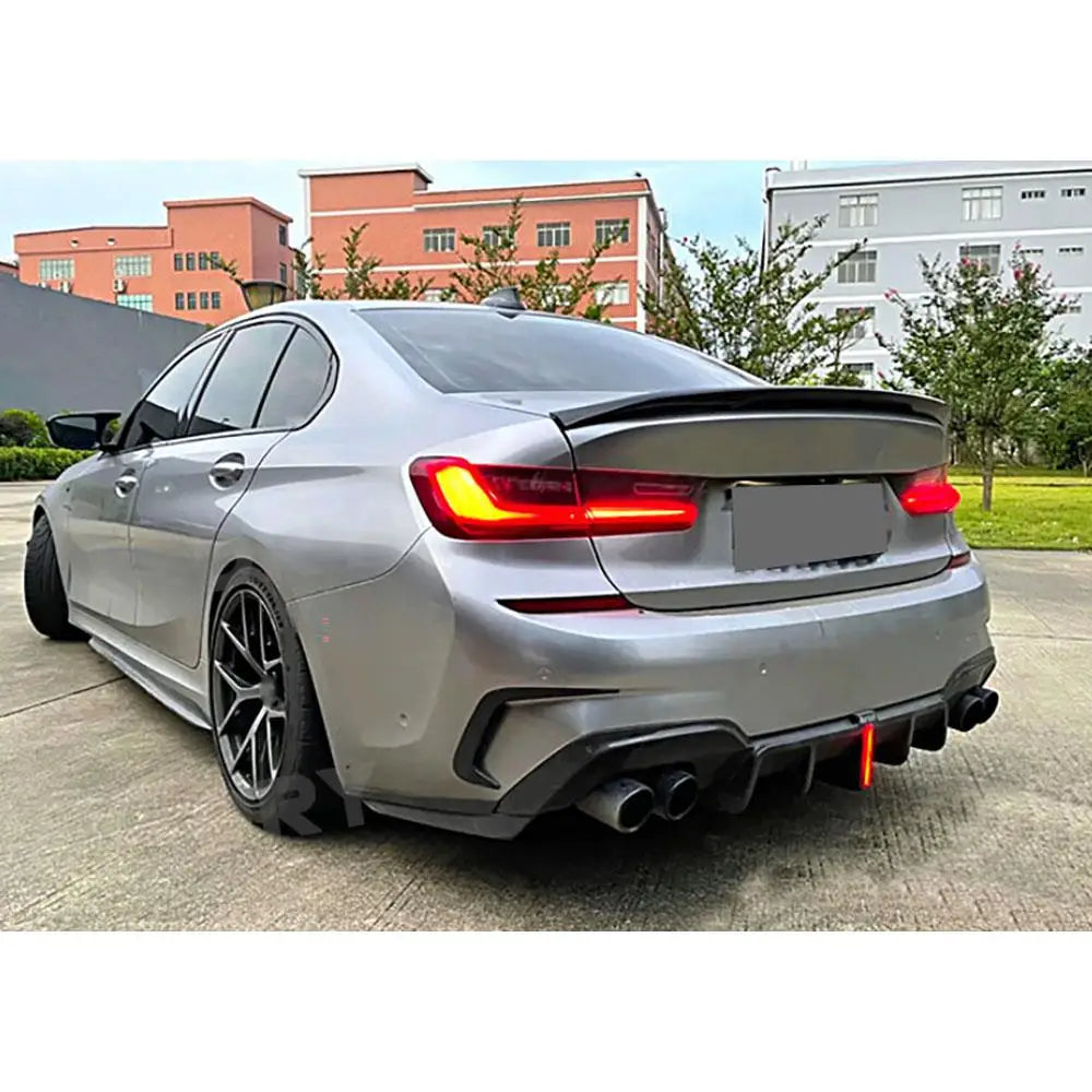 Wet Carbon Fibre Rear Diffuser With Light for BMW 3 Series G20 2019-2022