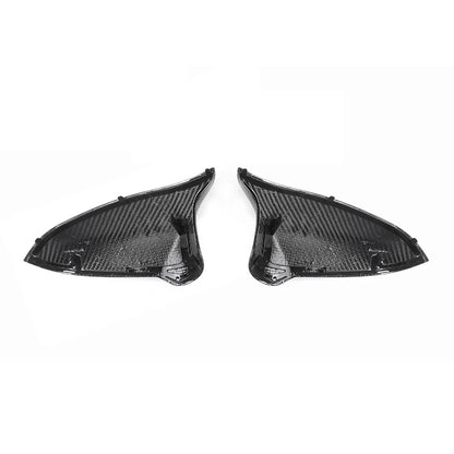 Pre Pegged Dry Carbon Fibre Mirror Caps Replacement for BMW M2 F87 / M3 F80 / M4 F82/F83