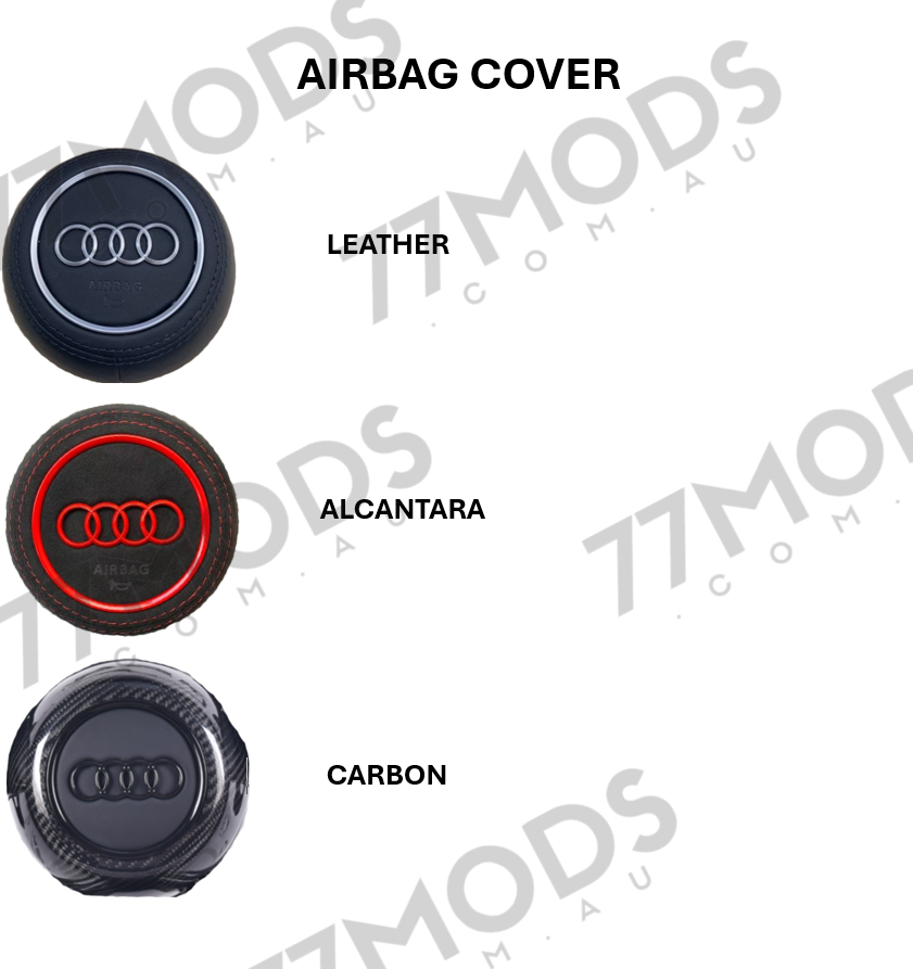 77MODS AUDI RS Style Customizable Carbon Fibre/ Alcantara / LED Steering Wheel