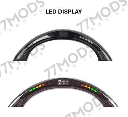 77MODS AUDI RS Style Customizable Carbon Fibre/ Alcantara / LED Steering Wheel