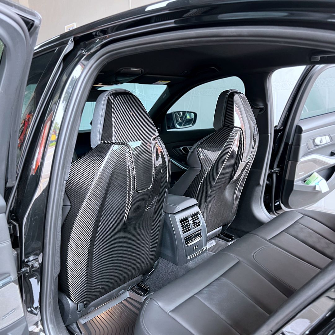 OEM Style Dry Carbon Fibre Front Back Seat Cover for BMW 2 Series G42 / M3 G80/G81 / M4 G82/G83 / M8 F91/F92/F93 / X3M F97 / X4M F98