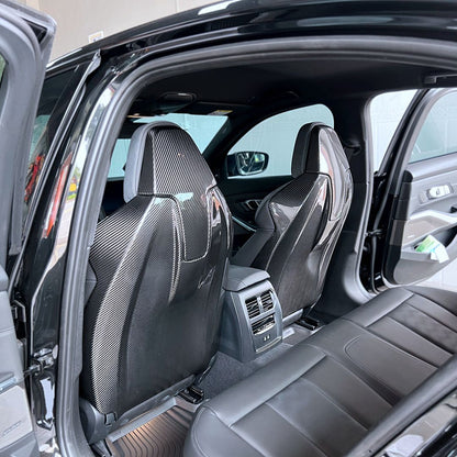 OEM Style Dry Carbon Fibre Front Back Seat Cover for BMW 2 Series G42 / M3 G80/G81 / M4 G82/G83 / M8 F91/F92/F93 / X3M F97 / X4M F98