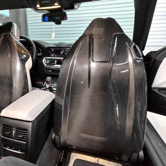 OEM Style Dry Carbon Fibre Front Back Seat Cover for BMW 2 Series G42 / M3 G80/G81 / M4 G82/G83 / M8 F91/F92/F93 / X3M F97 / X4M F98