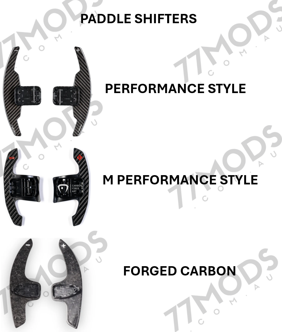 77MODS BMW M Style Customisable Carbon Fibre / Alcantara / LED Steering Wheel