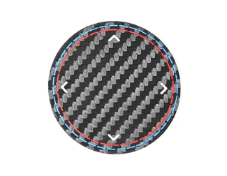 Carbon Fibre Style Leather Multimedia Knob Trim Sticker for BMW BMW 3 Series G20/G21 / 4 Series G22/23/G26