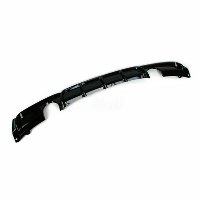 M Performance Style Rear Diffuser in ABS Gloss Black for BMW 3 Series F30 Twin Single Exhaust