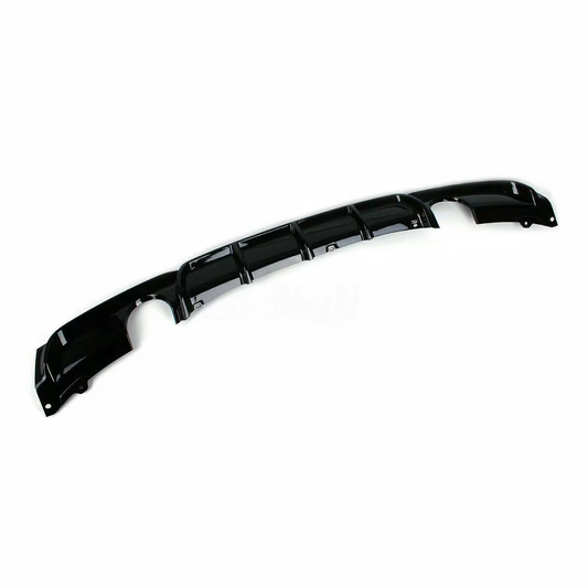M Performance Style Rear Diffuser in ABS Gloss Black for BMW 3 Series F30 Twin Single Exhaust