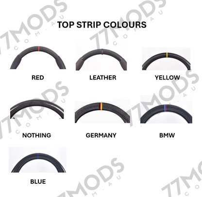 77MODS AUDI RS Style Customizable Carbon Fibre/ Alcantara / LED Steering Wheel