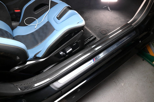 M performance Style Pre Pegged Dry Carbom Fibre Door Sill for BMW G22 / M4 G82/G83